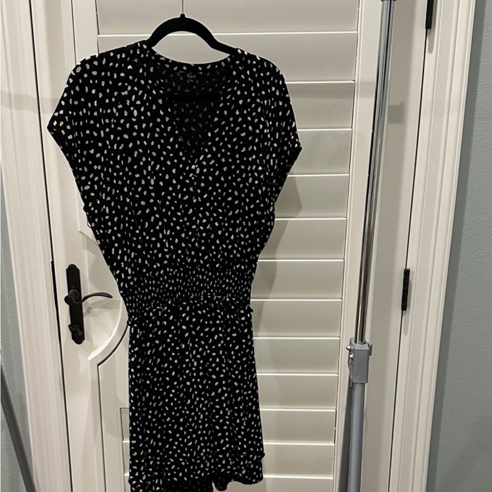 Rails Black and White Patterned Mini Dress